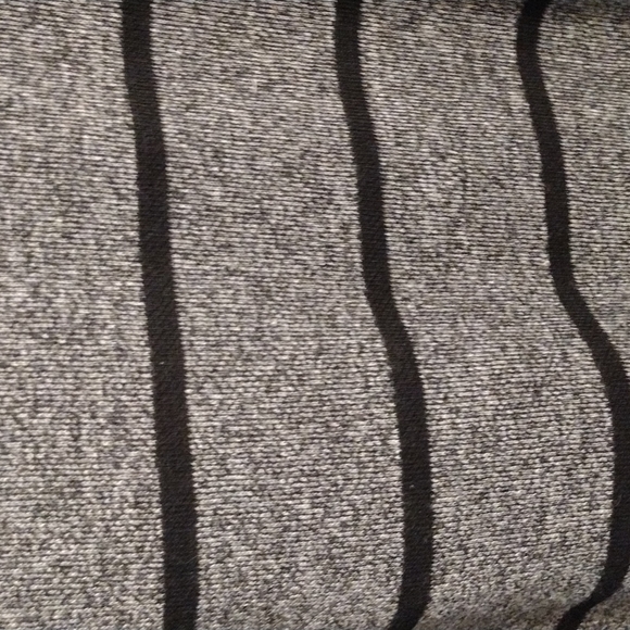 True Rock Grey and Black Striped full zip mock turtleneck cardigan - Picture 4 of 8